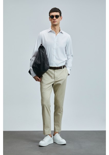 Plus Smart Erkek Chino Pantolon Slim Fit Taş