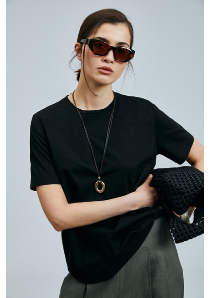 Dıdo Kadın Pamuklu T- Shırt Siyah modelleri