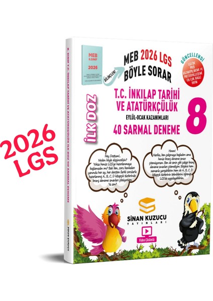 8. Sınıf | Ilk Doz Sarmal Branş Denemeleri T.c. Inkılap Tarihi ve Atatürkçülük ( 2026 Lgs ) - Sinan Kuzucu