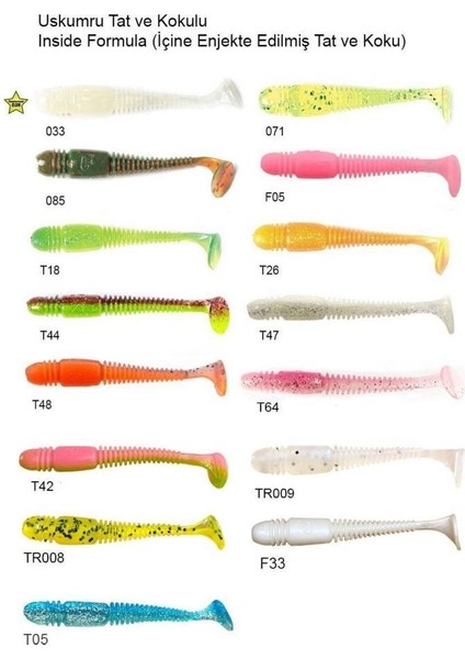 Tioga 2.9'' (7.36 Cm) 7 Adet Silikon Yem