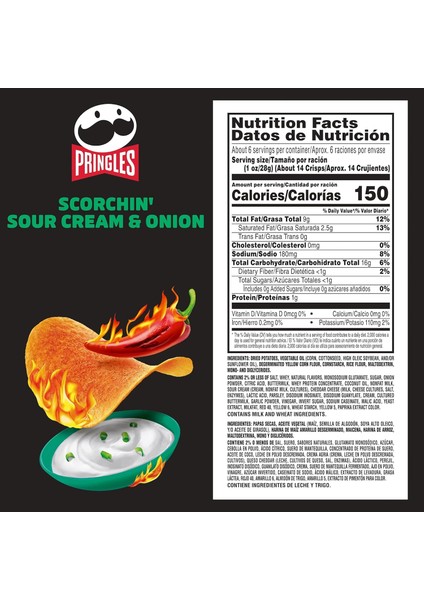 Scorchin’ Sour Cream & Onion 5.5 Oz 158G Orijinal Usa