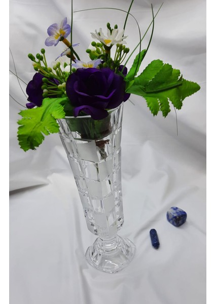 Ithal Kesme Kristal Ayaklı Cam Vazo