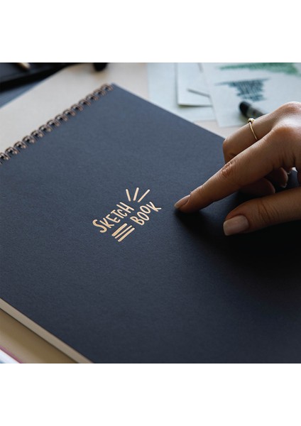A4 Siyah Kraft Kapak 60 Yaprak 140 Gr. Perforajlı Eskiz Defteri - Sketch Book fırsatları