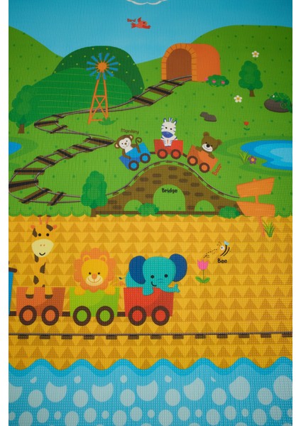 Monimubaby Çift Taraflı Oyun Matı-Oyun Halısı 140X200X1 cm modelleri