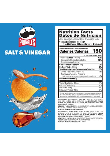 Salt & Vinegar Potato Cips 5.5 oz 158