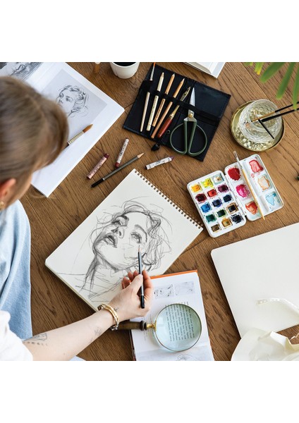 A4 Kraft Kapak 60 Yaprak 140 Gr. Perforajlı Eskiz Defteri - Sketch Book fırsatları