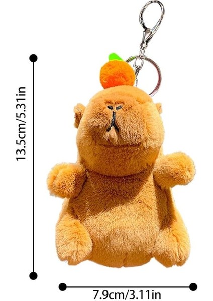 Sevimli Kapibara Peluş Içi Yumuşak Peluş Anahtarlık Capybara Oyuncak Figür Yüksek Kalite