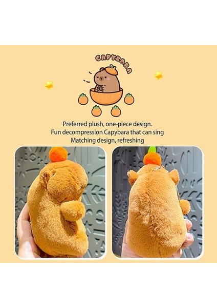 Sevimli Kapibara Peluş Içi Yumuşak Peluş Anahtarlık Capybara Oyuncak Figür Yüksek Kalite