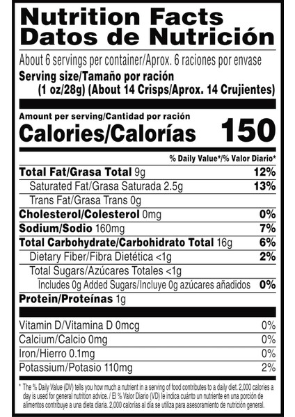 Sour Cream & Onion 5.5 Oz 158 G Orijinal Usa