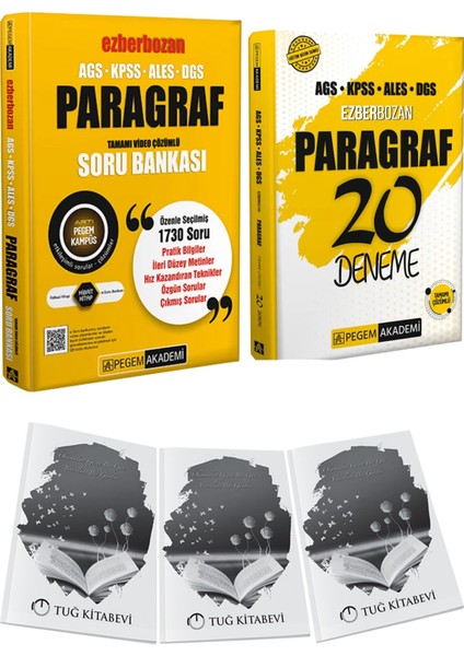 Ags-Kpss-Ales-Dgs Ezberbozan Paragraf Tamamı Video Çözümlü Soru Bankası - Ags Kpss Ales Dgs Ezberbozan Paragraf 20 Deneme + Hediye