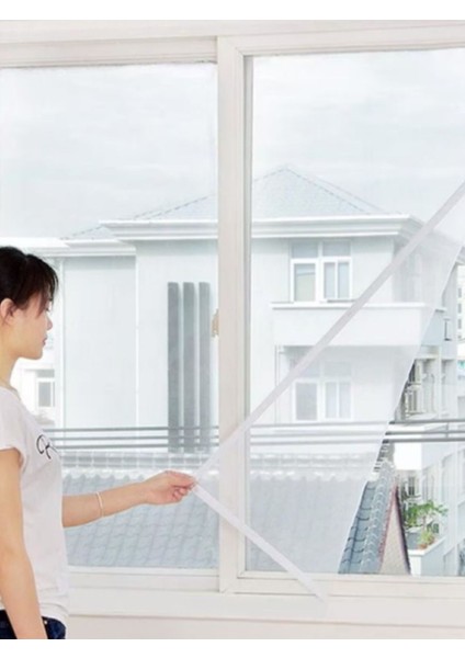 Yapışkanlı Tek Kanat Sineklik 125X75 cm – Delmesiz Montaj, Ince Tül, Kolay Kurulum
