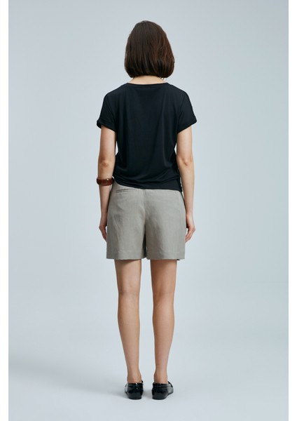 Sıgnorıa Kadın Modal Karışımlı T- Shırt Siyah