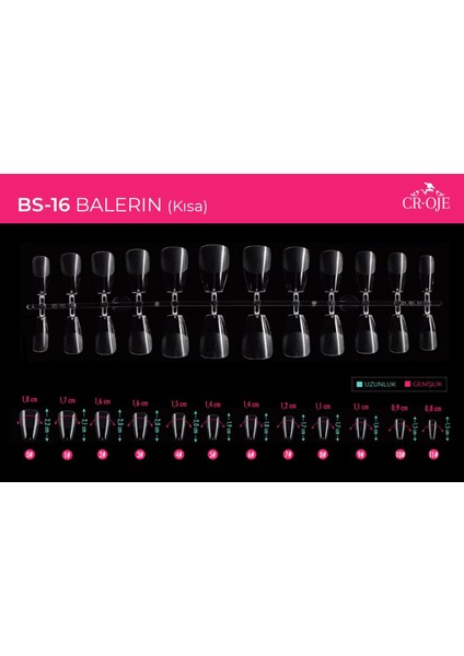 Soft Gel Tips - Balerin Kısa modelleri
