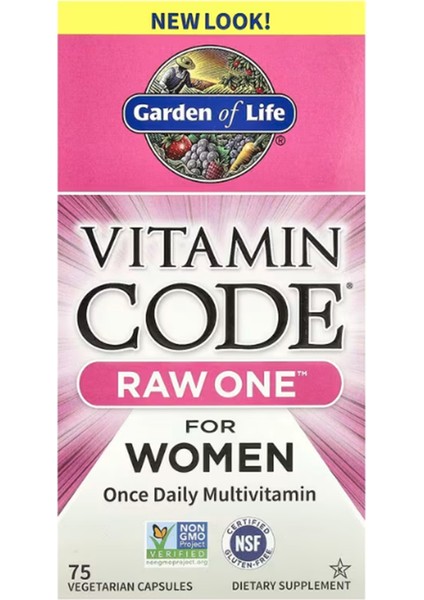 Garden Of Life Vitamin Code Raw One Once Daily Multi Vitamin For Women 75 Vegetarian Capsules