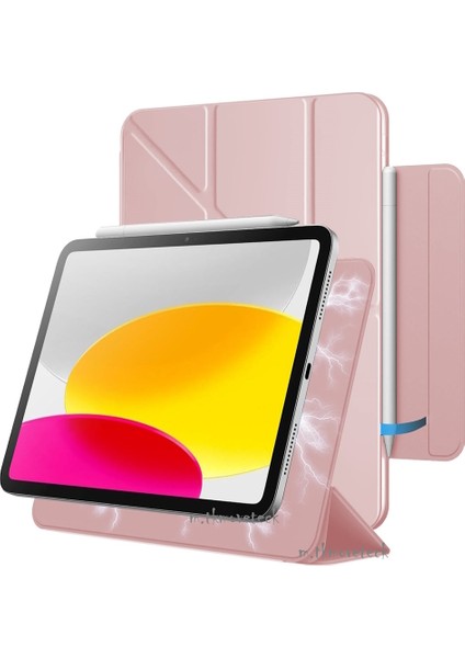 iPad 11. Nesil A16 11 Inç 2025 / 10.nesil 10.9 Inç 2022 Uyumlu Kılıf Manyetik Kalem Için Kilit Yuvalı Slim Magic Kapak Katlanabilir Standlı A3354/A3355/A3356 A2696/A2757/A2777