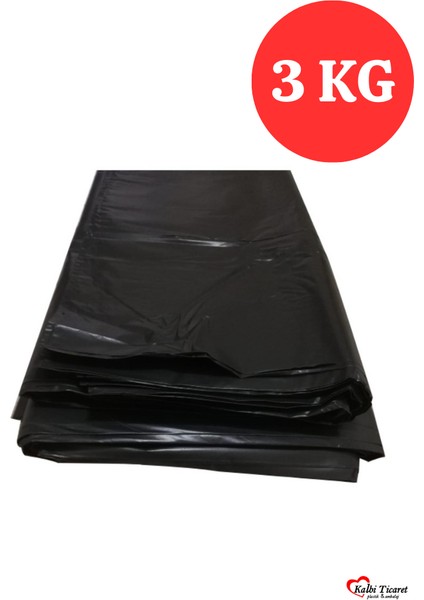 Ekstra Kalın Çöp Torbası 80x110 cm Siyah Çöp Poşeti 3 kg Dökme Dayanıklı Poşet