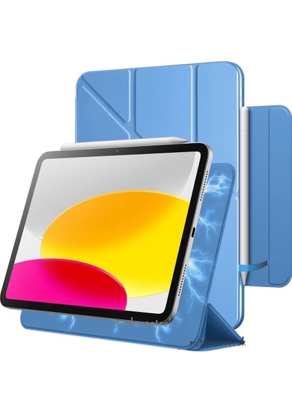 iPad 11. Nesil A16 11 Inç 2025 / 10.nesil 10.9 Inç 2022 Uyumlu Kılıf Manyetik Kalem Için Kilit Yuvalı Slim Magic Kapak Katlanabilir Standlı A3354/A3355/A3356 A2696/A2757/A2777