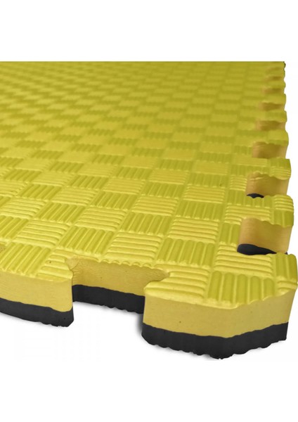 Tatami Eva Zemin Minderi 100X100X2,6 cm Siyah - Gri – Spor, Pilates, Yoga, Çocuk Oyun Alanları ve Jimnastik