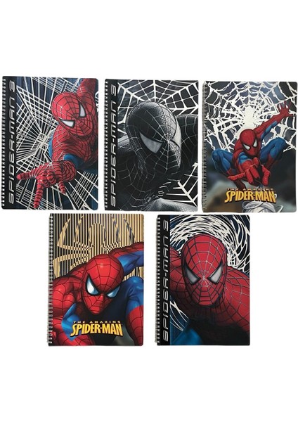 Spiderman A4 80 Yp. Karton Kapak Kareli Defter Seti ( 2 Adet )