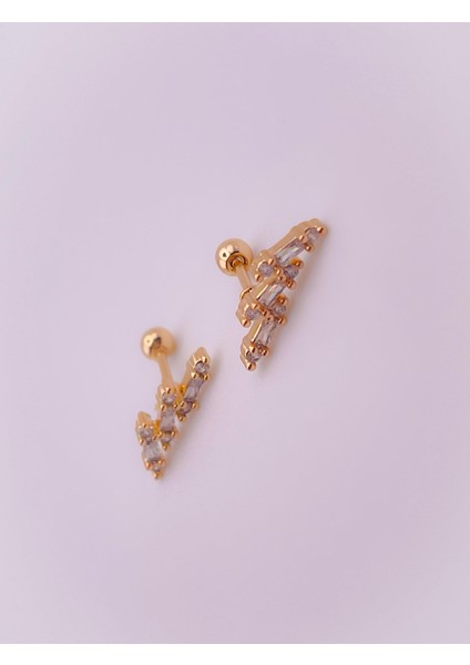 Cerrrahi Çelik Piercing ( Pirsing ) Üç Ince Taşlı Tragus Helix Piercing (1ADET) fırsatları