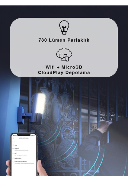 Ezvız El3 2mp Wi-Fi Akıllı Işıklı Güvenlik Kamerası – Spotlight Led, Hareket Algılamalı, Gece Görüşlü, IP65 Dış Mekân, Iki Yönlü Sesli, Alarm Destekli | Fynix Teknoloji