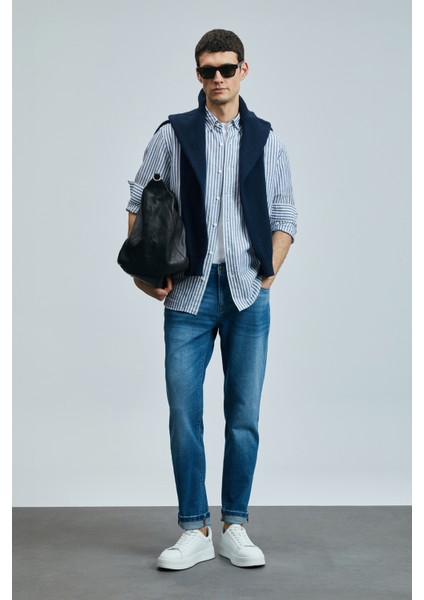 Gerardo Smart Jean Erkek Pantolon Regular Fit Mavi