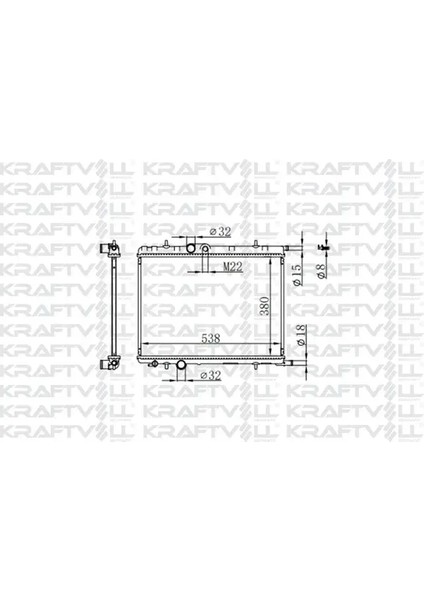 Motor Su Radyatoru P307 Xsara Vts EW10J4 (2,0 16V) TU5JP4 (1,6 16V) / (Mt) (380*538*16) Brazıng (Mt)