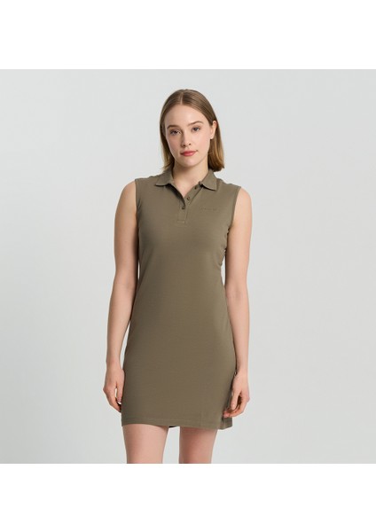 Csc Basic Polo Sleeveless Dress Kadın Sıfır Kol Elbise