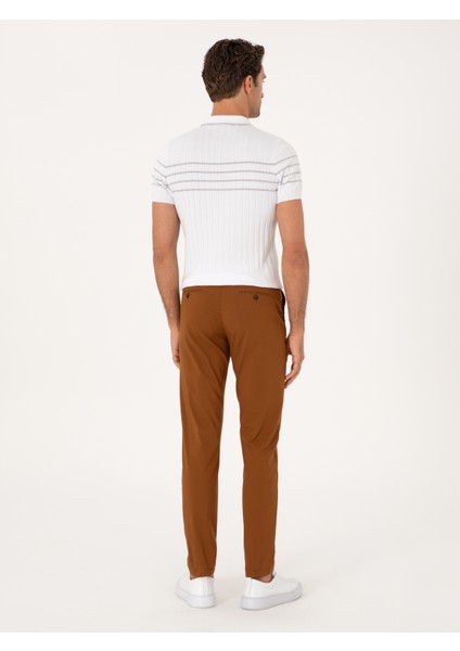 Erkek Açık Kahverengi Slim Fit Kanvas Pantolon 50248807-VR002 fırsatları