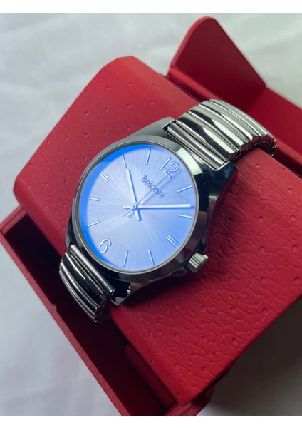 Gümüş Kadranlı 12-6 Rakamlı Yaylı Kordonlu Unisex Kol Saati fiyatları