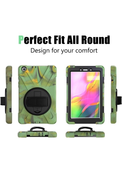 Samsung Galaxy T290 Tab A 8 Kılıf Amazing Tablet Kapak - Kamuflaj Dsdrn modelleri