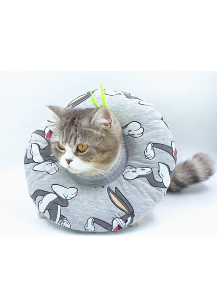 Kedi Köpek Yakalık Gri Tavşan Figürlü No:5