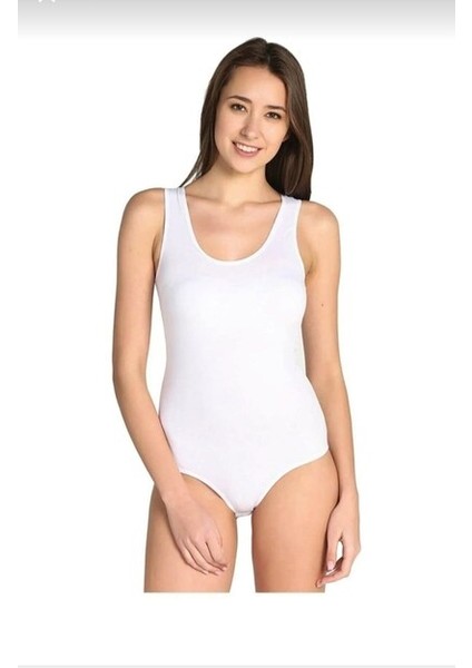 Kadın Geniş Askı Çıtçıtlı Body