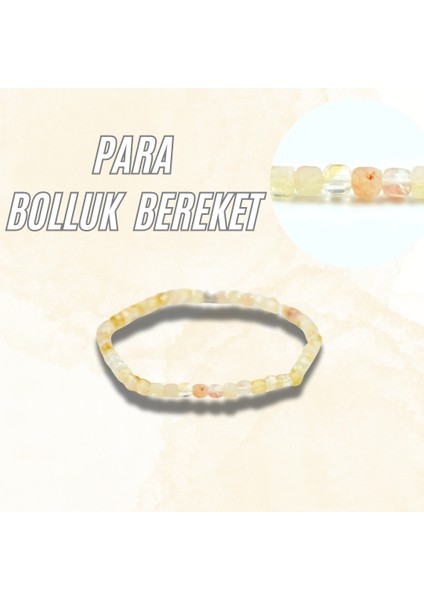 Sitrin Taşı Küp Kesim Bileklik Para Taşı