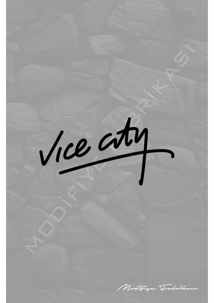 Vice City Sticker Folyo - Siyah - 16 x 8 cm fiyatları