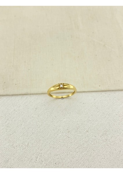 14 Ayar Altın Kuzey Yıldızı Taşlı Yüzük modelleri