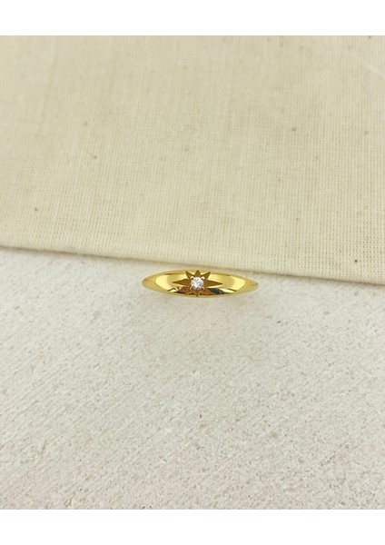 14 Ayar Altın Kuzey Yıldızı Taşlı Yüzük fırsatları