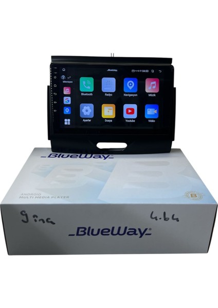 Ford Ranger 2015-2022 Blueway 4-64 Profesyonel Oem Multimedia