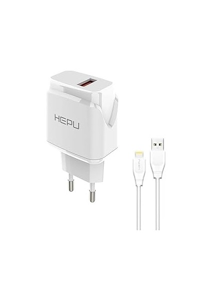 Hepu Iphone Tüm Serilerle Uyumlu 2.1 Amper Yüksek Kalite Ios Lightning Kablo Girişli Şarj Aleti Hp6