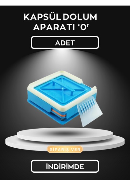 Kapsül Dolum Tepsisi 0 ve Kapsül 00 100 Delikli Dolum Tepsisi modelleri