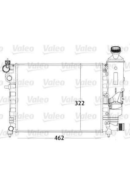Motor Su Radyatoru Radyator Mekanık P106 Saxo Tu3 2 TU1M TU3JP 99 Klımasız Manuel Olcu: (390*322*23