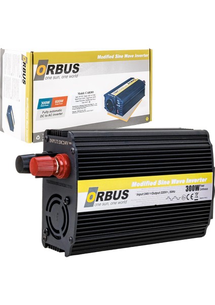 Orbus 12-24V 300 W Invertör Çakmaklıklı 220 Volt Dönüştürücü Inverter Modified Sınüs modelleri