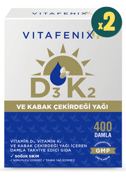 D3K2 400 Damla 20 ml 2 Adet