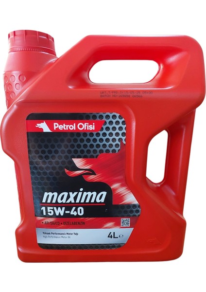 Maxima 15W-40 4 Lt (Dizel-Benzin)
