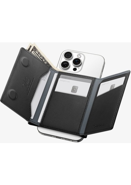 MagFit iPhone için MagSafe özellikli 7 Kartlı Manyetik Cüzdan Valentinus S Wallet Black - AFA09133