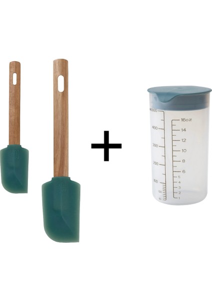 Bäckrödıng 2'li Büyük Spatula ve Standardmatt Ölçü Kabı Seti