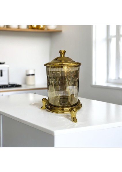 28 cm Gold Ayaklı Kavanoz