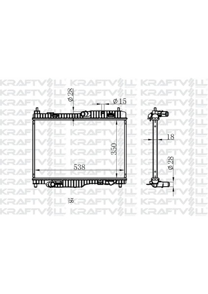 Motor Su Radyatoru Fıesta 1,4tdcı / 1,6tdcı / 1,5tdcı 08 / B Max 1,5tdcı 1,6tdcı 12 / Transıt Cour