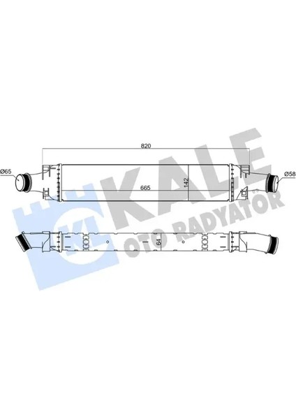 Turbo Radyatoru (Intercooler) 665X142X42 Audı A4 A5 A6 16