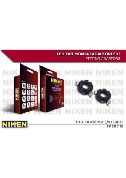 LED Far Montaj Adaptoru H7 Audı A3/bmw 5/qash (L05